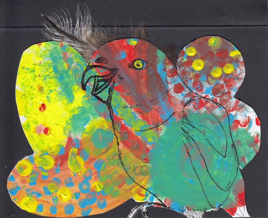 strengths-based - parrot finger-printed picture